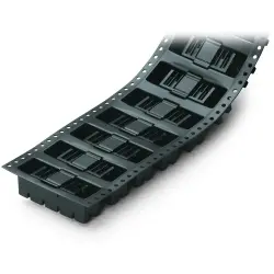 Pin header, 10 pole, pitch 2.5 mm, angled, black, 733-370/105-604/997-406