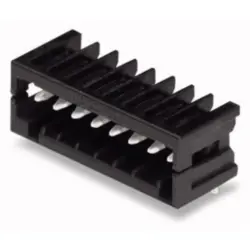 Pin header, 12 pole, pitch 2.5 mm, angled, black, 733-372/105-604