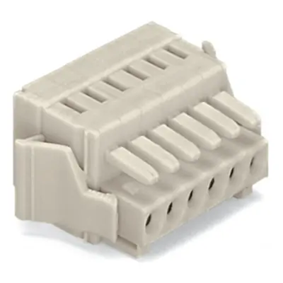 Socket header, 3 pole, pitch 3.5 mm, angled, light gray, 734-103/037-000 - 1