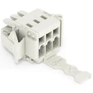 Socket header, 3 pole, pitch 3.5 mm, angled, light gray, 734-103/037-000/032-000 - 1