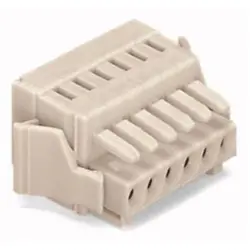 Socket header, 10 pole, pitch 3.5 mm, angled, light gray, 734-110/037-000