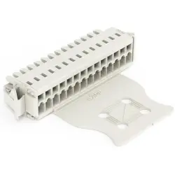 Socket header, 14 pole, pitch 3.5 mm, angled, light gray, 734-114/037-000/035-000