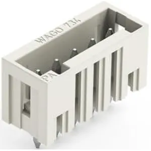 Pin header, 5 pole, pitch 3.5 mm, straight, light gray, 734-135/046-000 - 1