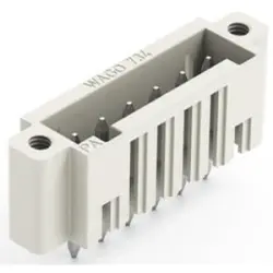 Pin header, 6 pole, pitch 3.5 mm, straight, light gray, 734-136/108-000