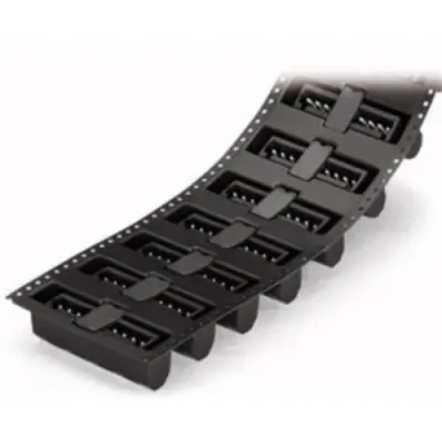 Pin header, 12 pole, pitch 3.5 mm, straight, black, 734-142/105-604/997-407 - 1