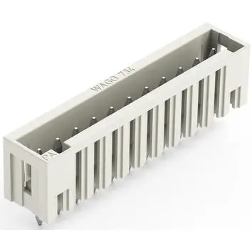 Pin header, 13 pole, pitch 3.5 mm, straight, light gray, 734-143/010-000 - 1