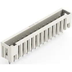 Pin header, 14 pole, pitch 3.5 mm, straight, light gray, 734-144