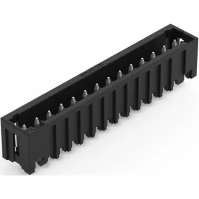 Pin header, 14 pole, pitch 3.5 mm, straight, black, 734-144/105-604 - 1