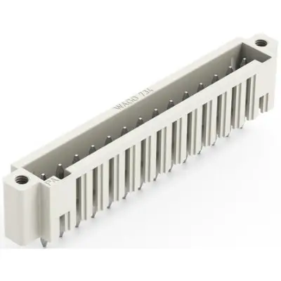 Pin header, 14 pole, pitch 3.5 mm, straight, light gray, 734-144/108-000 - 1