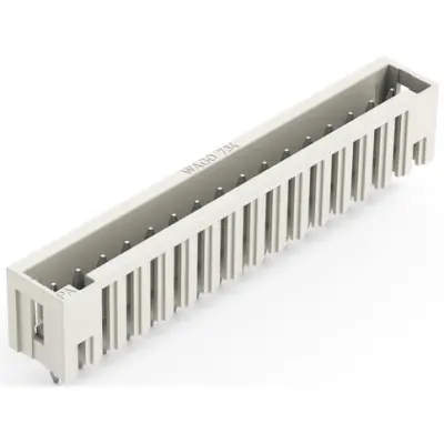 Pin header, 16 pole, pitch 3.5 mm, straight, light gray, 734-146/046-000 - 1