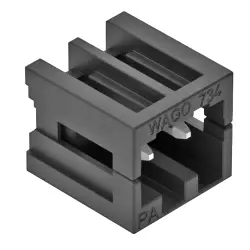 Pin header, 2 pole, pitch 3.5 mm, angled, black, 734-162/105-604