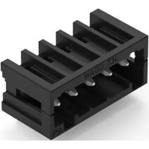 Pin header, 5 pole, pitch 3.5 mm, angled, black, 734-165/105-604 - 1