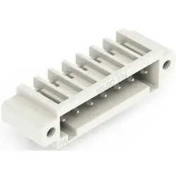 Pin header, 7 pole, pitch 3.5 mm, angled, light gray, 734-167/108-000