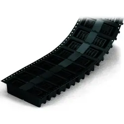 Pin header, 9 pole, pitch 3.5 mm, angled, black, 734-169/105-604/997-407