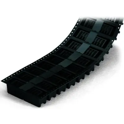 Pin header, 14 pole, pitch 3.5 mm, angled, black, 734-174/105-604/997-408 - 1