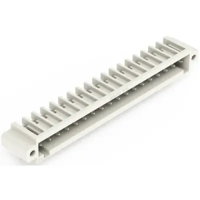 Pin header, 18 pole, pitch 3.5 mm, angled, light gray, 734-178/108-000 - 1