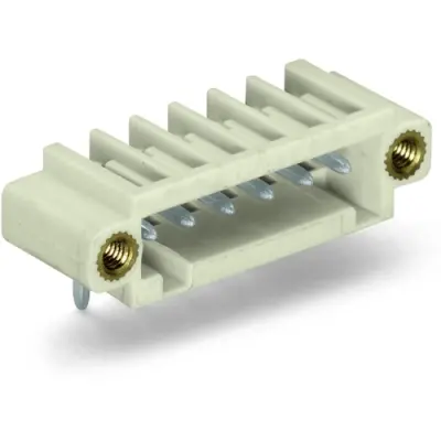 Pin header, 24 pole, pitch 3.5 mm, angled, light gray, 734-184/108-000 - 1