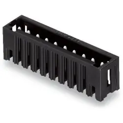 Pin header, 6 pole, pitch 3.81 mm, straight, black, 734-236/105-604