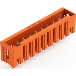 Pin header, 10 pole, pitch 3.81 mm, straight, orange, 734-240/046-000