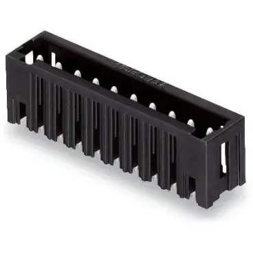 Pin header, 10 pole, pitch 3.81 mm, straight, black, 734-240/105-604 - 1