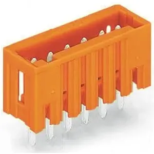 Pin header, 19 pole, pitch 3.81 mm, straight, orange, 734-249/046-000 - 1