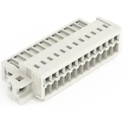 Pin header, 12 pole, pitch 3.5 mm, angled, light gray, 734-312/019-000