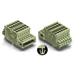 2-wire combination connector, 2 pole, pitch 3.5 mm, light gray, 734-362/008-000