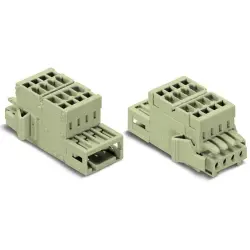 2-wire combination connector, 2 pole, pitch 3.5 mm, light gray, 734-362/037-000