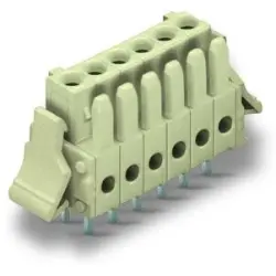 Socket header, 3 pole, pitch 3.5 mm, straight, light gray, 734-463/037-000