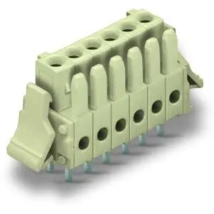 Socket header, 3 pole, pitch 3.5 mm, straight, light gray, 734-463/037-000 - 1