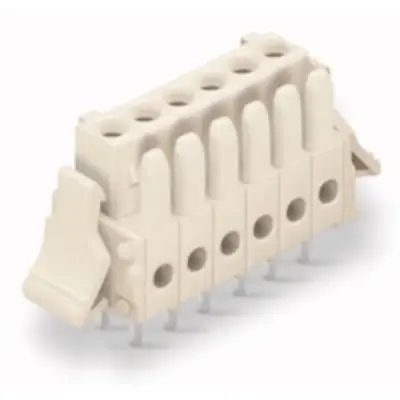 Socket header, 12 pole, pitch 3.5 mm, straight, light gray, 734-472/037-000 - 1