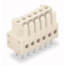 Socket header, 20 pole, pitch 3.5 mm, straight, light gray, 734-480