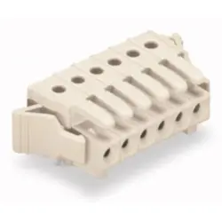 Socket header, 12 pole, pitch 3.5 mm, angled, light gray, 734-542/037-000