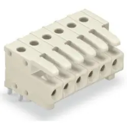 Socket header, 24 pole, pitch 3.5 mm, angled, light gray, 734-554