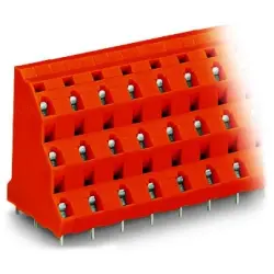 PCB terminal, 9 pole, pitch 10.16 mm, AWG 28-12, 21 A, cage clamp, orange, 737-803