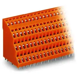 PCB terminal, 16 pole, pitch 5.08 mm, AWG 28-12, 18 A, cage clamp, orange, 738-304