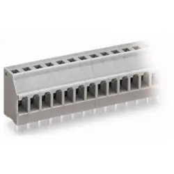 PCB terminal, 3 pole, pitch 5 mm, AWG 28-12, 16 A, cage clamp, gray, 740-103