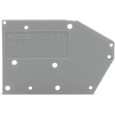End plate for connection terminal, 742-100 - 1