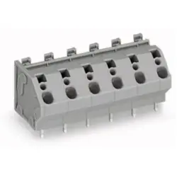 PCB terminal, 2 pole, pitch 10 mm, AWG 28-12, 32 A, cage clamp, gray, 745-202