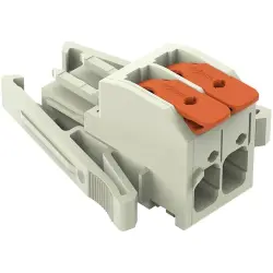 1-wire female connector, 2 pole, pitch 7.62 mm, light gray, 831-1102/037-000