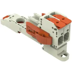 1-wire female connector, 2 pole, pitch 7.62 mm, light gray, 831-1102/038-000/306-000