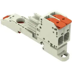 1-wire female connector, 2 pole, pitch 7.62 mm, light gray, 831-1102/306-000