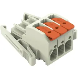 1-wire female connector, 3 pole, pitch 7.62 mm, light gray, 831-1103/037-000
