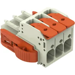 1-wire female connector, 3 pole, pitch 7.62 mm, light gray, 831-1103/038-000