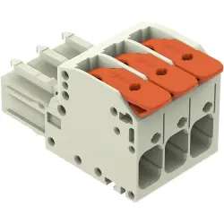 1-wire female connector, 3 pole, pitch 7.62 mm, light gray, 831-1103/322-000