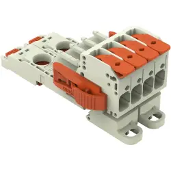 1-wire female connector, 4 pole, pitch 7.62 mm, light gray, 831-1104/038-000/306-000