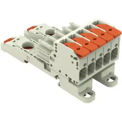 1-wire female connector, 5 pole, pitch 7.62 mm, light gray, 831-1105/306-000
