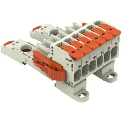 1-wire female connector, 6 pole, pitch 7.62 mm, light gray, 831-1106/038-000/306-000