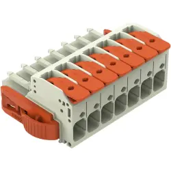 1-wire female connector, 7 pole, pitch 7.62 mm, light gray, 831-1107/038-000