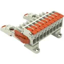 1-wire female connector, 9 pole, pitch 7.62 mm, light gray, 831-1109/038-000/306-000